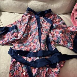 Victoria's Secret Multicolor silk robe